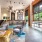 spacious lounge with seating, modern decor, and easy access to the street