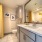 bathroom with a large mirror